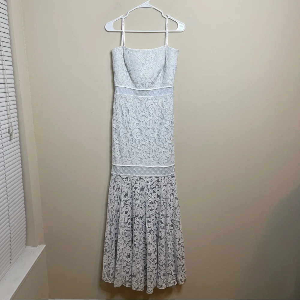 Tadashi Shoji Lace Overlay Strapless Dress - Picture 2 of 14
